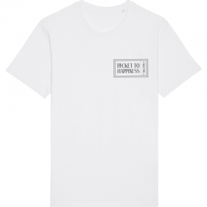 Ticket to Happiness - T-Shirt - White - Men - Merch - Shop - Happiness Shirt
