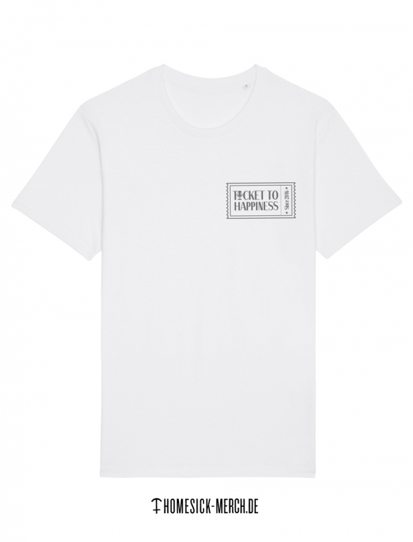 Ticket to Happiness - T-Shirt - White - Men - Merch - Shop - Happiness Shirt